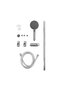 Set dus cu bara, Easy, plastic, crom - 3