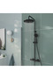 Essential fixed shower system with thermostatic mixer, 1 function, black - 2
