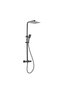 Fixed shower system with thermostatic mixer Studio, 1 function, black - 2