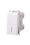 Tem Modul simple switch, modular, with LED, IP20, white