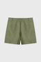 Women's Khaki Short Linen Shorts - 2
