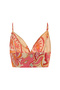 Women's Pink Printed V-Neck Crop Tank Top - 6