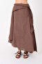 Women's Asymmetric Linen Skirt - 3