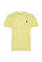 Men's Yellow Embroidered Crew Neck T-Shirt