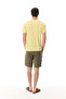 Men's Yellow Embroidered Crew Neck T-Shirt - 2