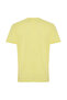 Men's Yellow Embroidered Crew Neck T-Shirt - 3