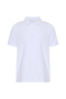 Men's White Zippered Polo Collar T-Shirt