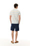 Men's Blue Striped Polo Collar Short Sleeve T-Shirt - 2