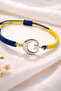 Yellow Navy Blue Moon Star Fan Bracelet - 5