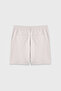 Men's Beige Color Straight Fit Elastic Waist Shorts - 2