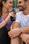Moon Star Bracelet Claret Red Blue Silver Color Fan Bracelet - 4