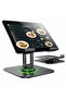 360 °   Q18 Rotating Desktop Tablet & iPad Stand – Adjustable, Foldable Metal Holder Black