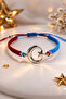 Moon Star Bracelet Claret Red Blue Silver Color Fan Bracelet - 7