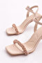 Pm161-K203 Women's Stone Twist Patterned Heeled Shoes - 4