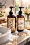 Plastic Bottle Set, 2 Pieces of 500 ml and Bathroom-Themed Labels - 5