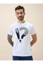 Printed Regular Fit White T-shirt