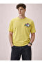 Graphic Back Print Oversized Lime T-shirt - 3