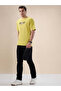 Typography Back Print Oversized Lime T-shirt - 5