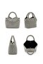 Elit Pm37005 Women's Stoned Evening Dress Bag Silver - 6