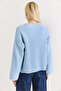 Women's crew neck Oversized soft fleece blue - 6