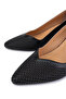 Women's Genuine Leather Black Heeled Shoes - 4