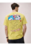 Graphic Back Print Oversized Lime T-shirt