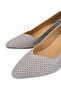 Women's Genuine Leather Mink Heeled Shoes - 3