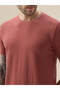 Textured Regular Fit Rust T-shirt - 4