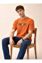 Typography Back Print Oversized Rust T-shirt - 5