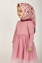 Girl's Strawberry Patterned Pink Soft Scarf 80*80 cm - 3