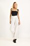 Women's Trousers with Side Stripes Wide-Leg White - 3