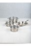 ,Cooking Set 7Pcs,Stainless Steel (16,20,24cm pots with lid+Fry pan 20cm)non-glossy
