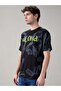 All Over Print Oversized Black T-shirt - 2