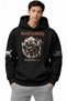 Unisex Oversized Iron Maiden Fear of the Dark Sleeve Printed Hooded Rock Band Sweatshirt - 3