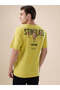 Typography Back Print Oversized Lime T-shirt