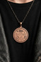 Women Men Copper Pendant Money Talisman Pure Copper Necklace - 3