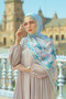 Sevilla Satin Shawl - Cielo - 3