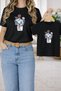Mother Unisex Child Combination Oversized - Mother & Child Twin T-Shirt Girl Boy Mother B Printed (Single Price)