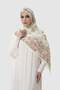 Dubai Pleated Shawl - Ivory