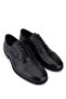 Men's Genuine Leather Black Classic Shoes - 2