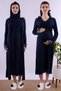 Cotton Piece Maternity and Breastfeeding Nightgown Set with Hijab and Robe Effortt