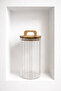 Borosilicate Glass Striped Jars with Acacia Lids 1250 ml - 2