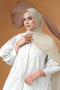 Tapis Pleated Shawl - Ivory - 2