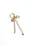 Gold Chain Detail Pink Heart Keychain & Bag Ornament - 3