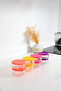 Premium Breakfast Set of 4 410 Cc |   Colorful Plastic Lid, Glass Storage Container, Airtight - 4