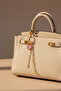 Gold Chain Detail Pink Heart Keychain & Bag Ornament