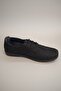 Enes Black Nubuck Lace-Up Poly Sole Genuine Leather Leather Ek Shoes