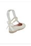 Girl's Pearl Detailed B Ballet Flats Shoes - 4