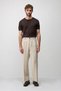 Brown Textured Men's Knitwear T-Shirt - 5