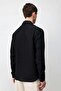 Black Crinkled Relax Fit Men's Shirt - 4